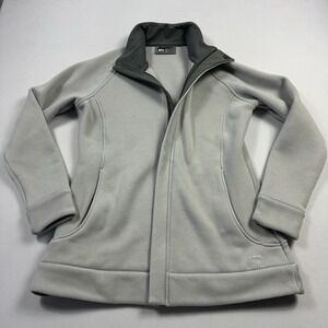 REI Women's Sweater Jacket Full Zip Long Sleeve Polyester Gray Women's Large